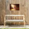 Framboos - Smoothie - Drinken - Roze Tuinposter op houten frame 2 cm dik klein -sfeer4