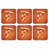 Pizza - Kaas - Rood - Pepperoni onderzetter kurk middel -3d