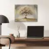Schilderij - Boom - Abstract - Bladeren PET vilt klein -sfeer5