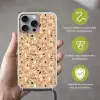 Terrazzo - Patroon - Kleurrijk - Oranje Hoesje iPhone 16 Pro Max met koord klein 804 -sfeer2_NL