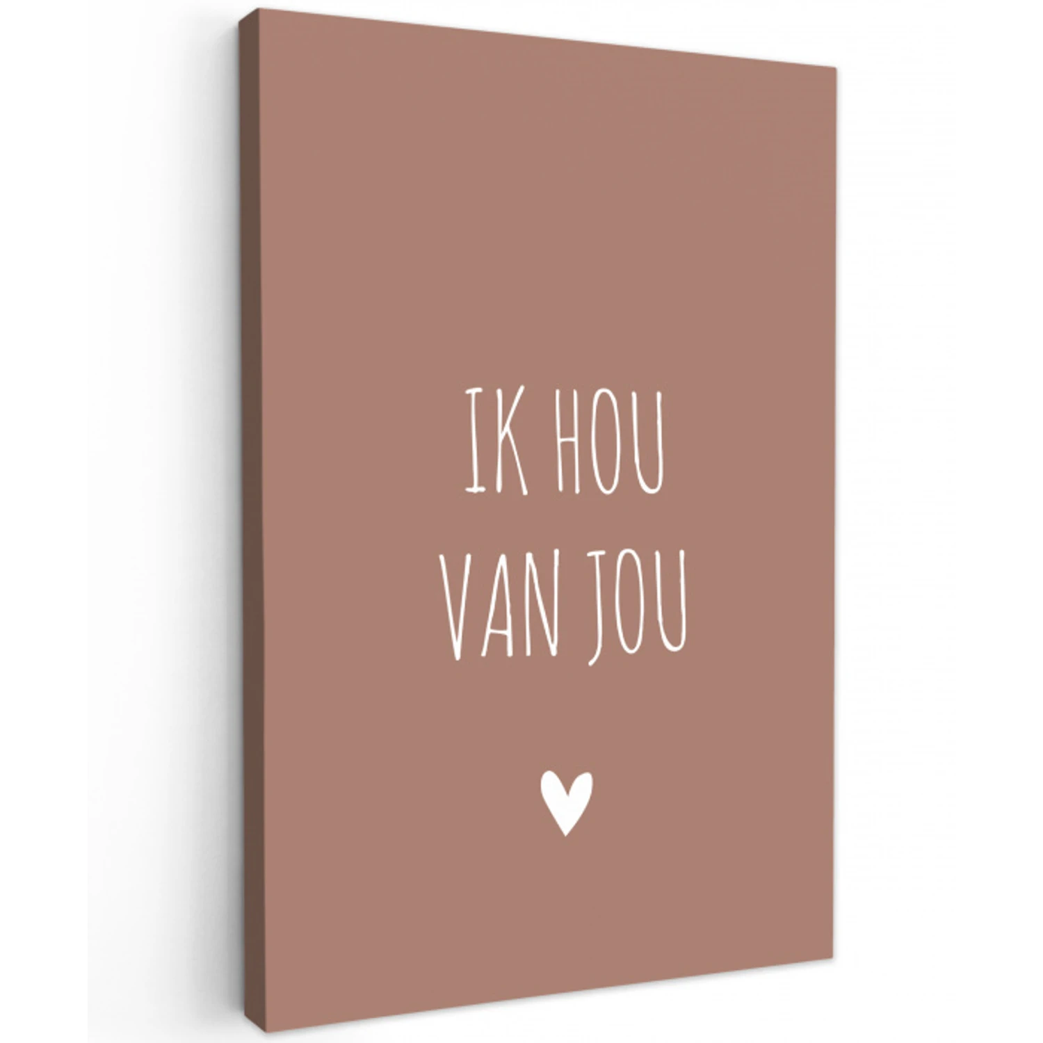 Spreuken - Ik hou van jou - Quotes Tuinposter op houten frame 2 cm dik klein -3d