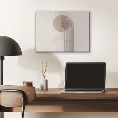 Minimalistisch - Cirkel - Lichtgrijs PET vilt klein -sfeer5