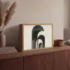 Bogen - Donkergroen - Lijnen Light Box met batterij (Wandlamp) middel -sfeer2