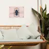 Donkerblauw - Kever - Bloemtakken - Sierlijk tuinposter los doek klein -sfeer7
