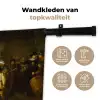 De Nachtwacht - Rembrandt van Rijn Wandkleed katoen klein -sfeer2