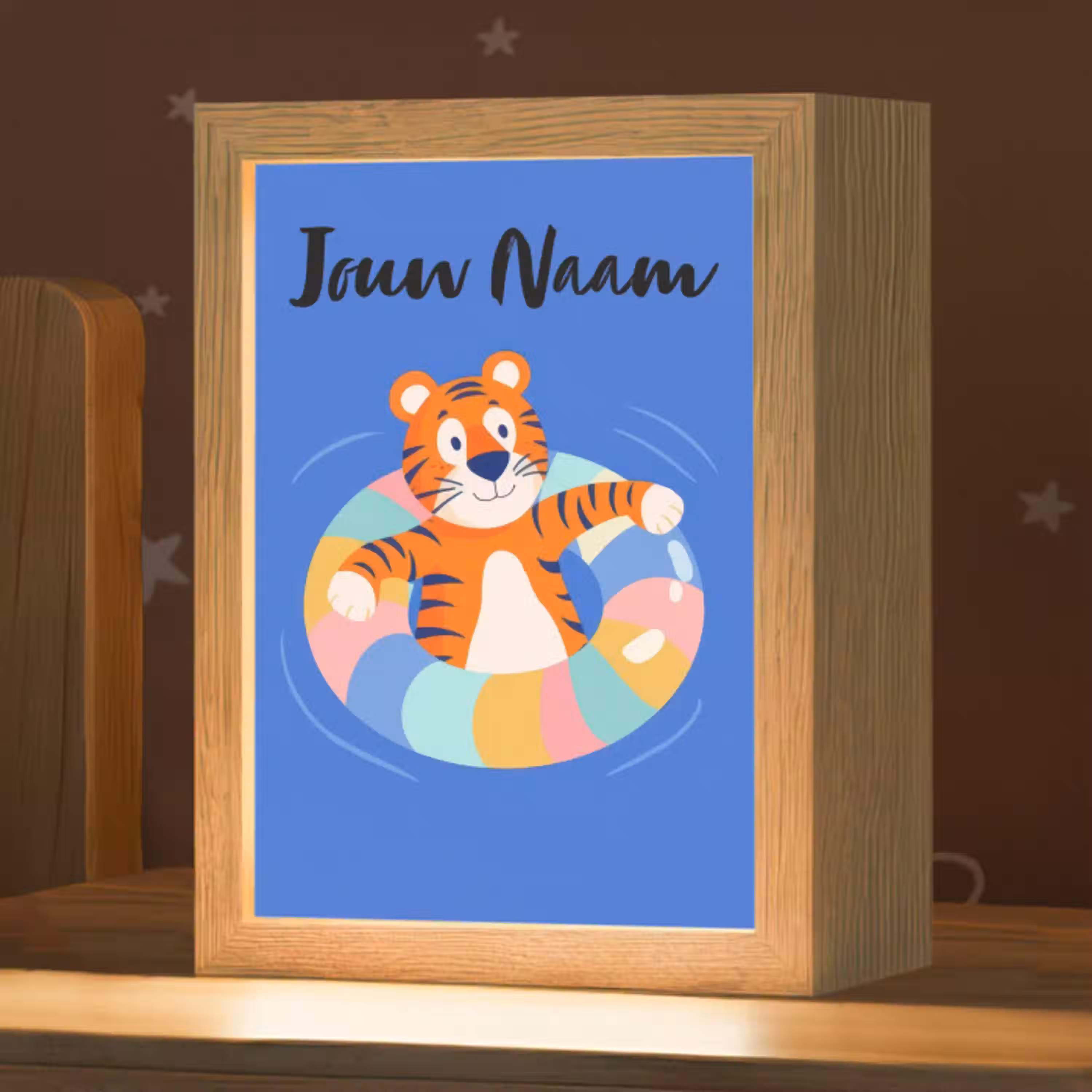 Tijger - Zwemband - Water Light Box met kabel (Kinderlampje) klein -zzz_3d_website