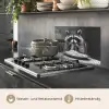 Wasbeer - Cute - Pasta - Tafelkleed - Zwart - Wit keuken achterwand spatscherm klein -usp_DE