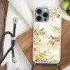 Takken - Bloemen - Vogeltjes - Roze Hoesje iPhone 16 Pro Max met koord klein -sfeer4