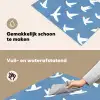 Vogels - Wit - Patroon Inductie beschemer met haakjes klein -ky-schoon-nl