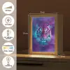 Tijger - Kleurrijk - Rook - Dieren Light Box met kabel klein -USP_NL