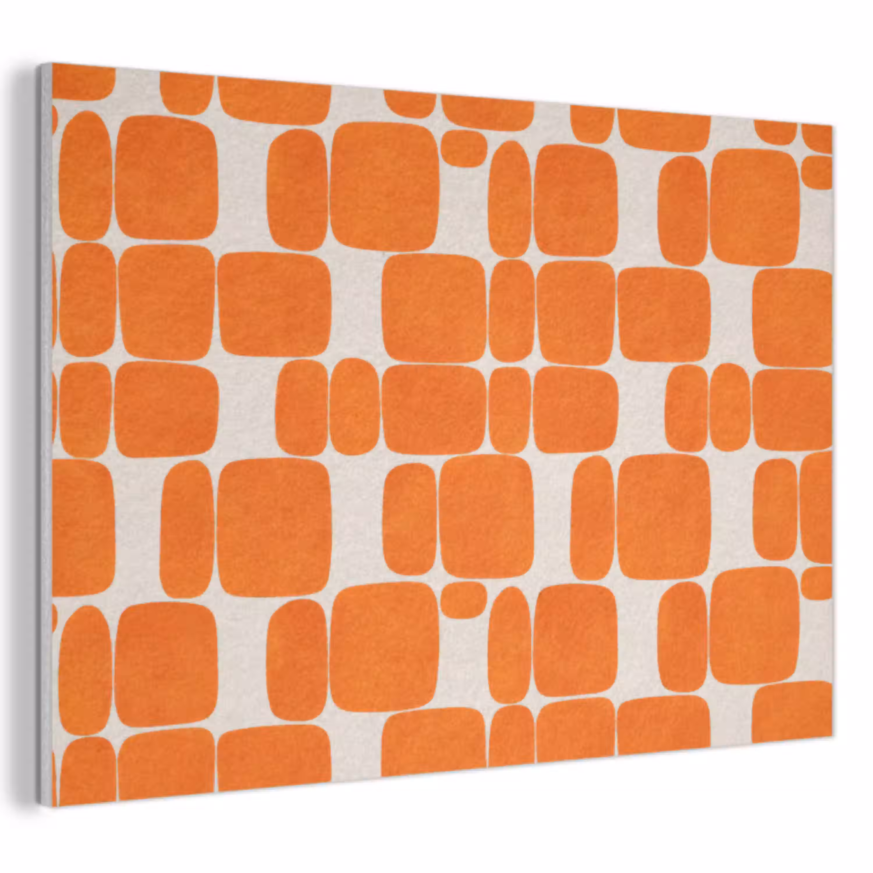 Patroon - Retro - Oranje PET vilt klein 837 -3d