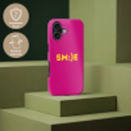 Smile - Stippen - Roze Toughcase MagSafe Apple iPhone 17 klein -USP_PrintM_DE