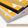 Kippen - Oranje - Vlakken Textielframe zwart klein -USP_kleurenNL