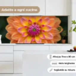 Dahlia - Bloem - Oranje keuken achterwand 2 middel -sfeer4_IT