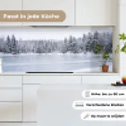 Meer - Dennen - IJs - Winter - Rustgevend keuken achterwand 2 middel -sfeer4_DE