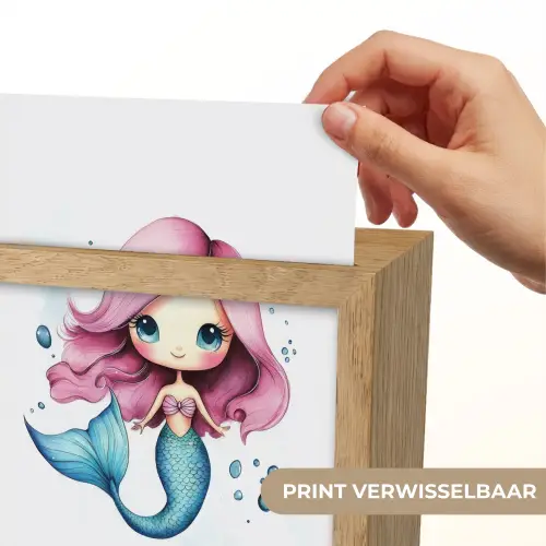 Zeemeermin - Roze - Luchtbellen Light Box met kabel (Kinderlampje) klein -USP_websiteprintNL