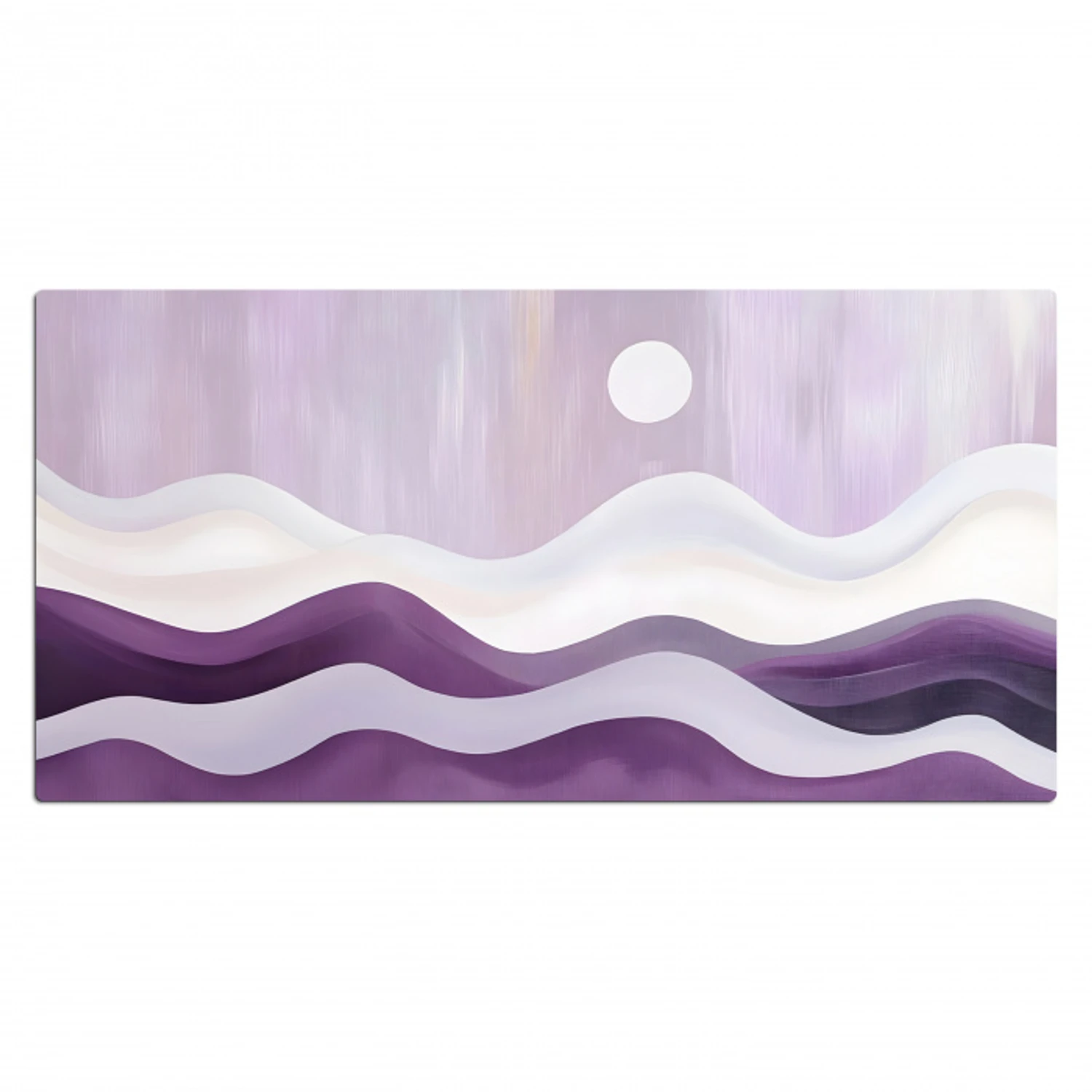 Golven - Heuvels - Abstract - Paars Muismat XXL klein -3d_leeg