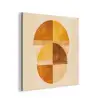 Cirkels - Geel - Minimalistisch aluminium wit klein -3d