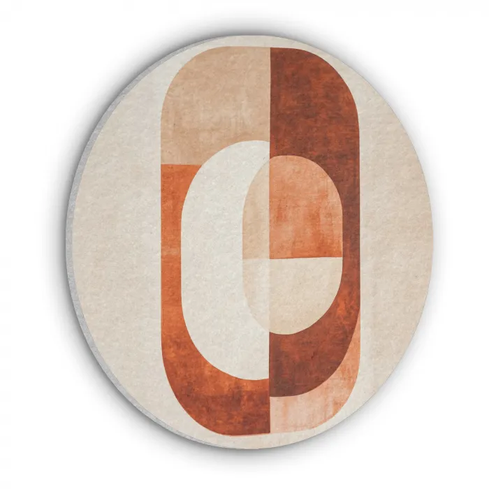 Illustratie - Abstract - Vormen - Rood Akoestische PET Vilt - Rond klein -3d