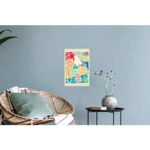 Kleurrijk - Abstract - Bloemen - Patronen Muursticker klein -plant