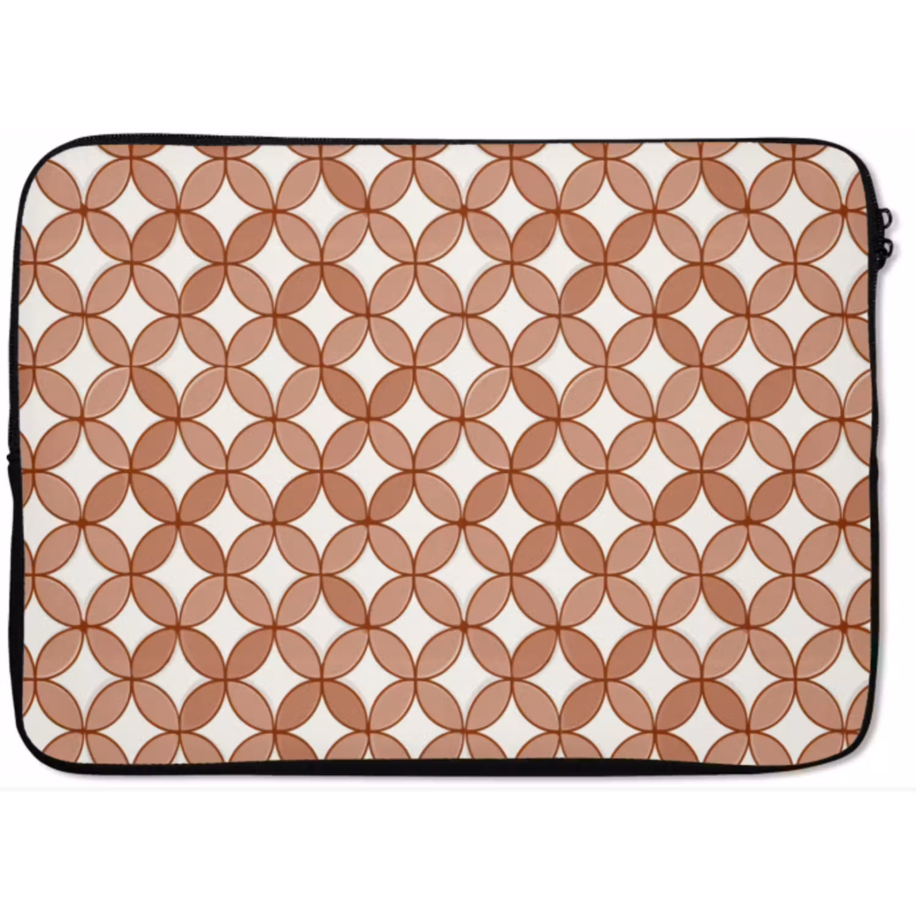 Geometrisch - Cirkels - Modern - Terracotta laptophoes neopreen klein 279 -zkaufland3dotto