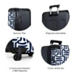Abstract - Modern - Blauw NBS - Large koffer - Volwassenen Unisex groot -zzzzzzzbolletjes_FR