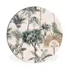 Inductie afdekplaat - Vintage - Jungle - Dieren - Natuur - Inductie beschermer Wandcirkel aluminium klein -3d