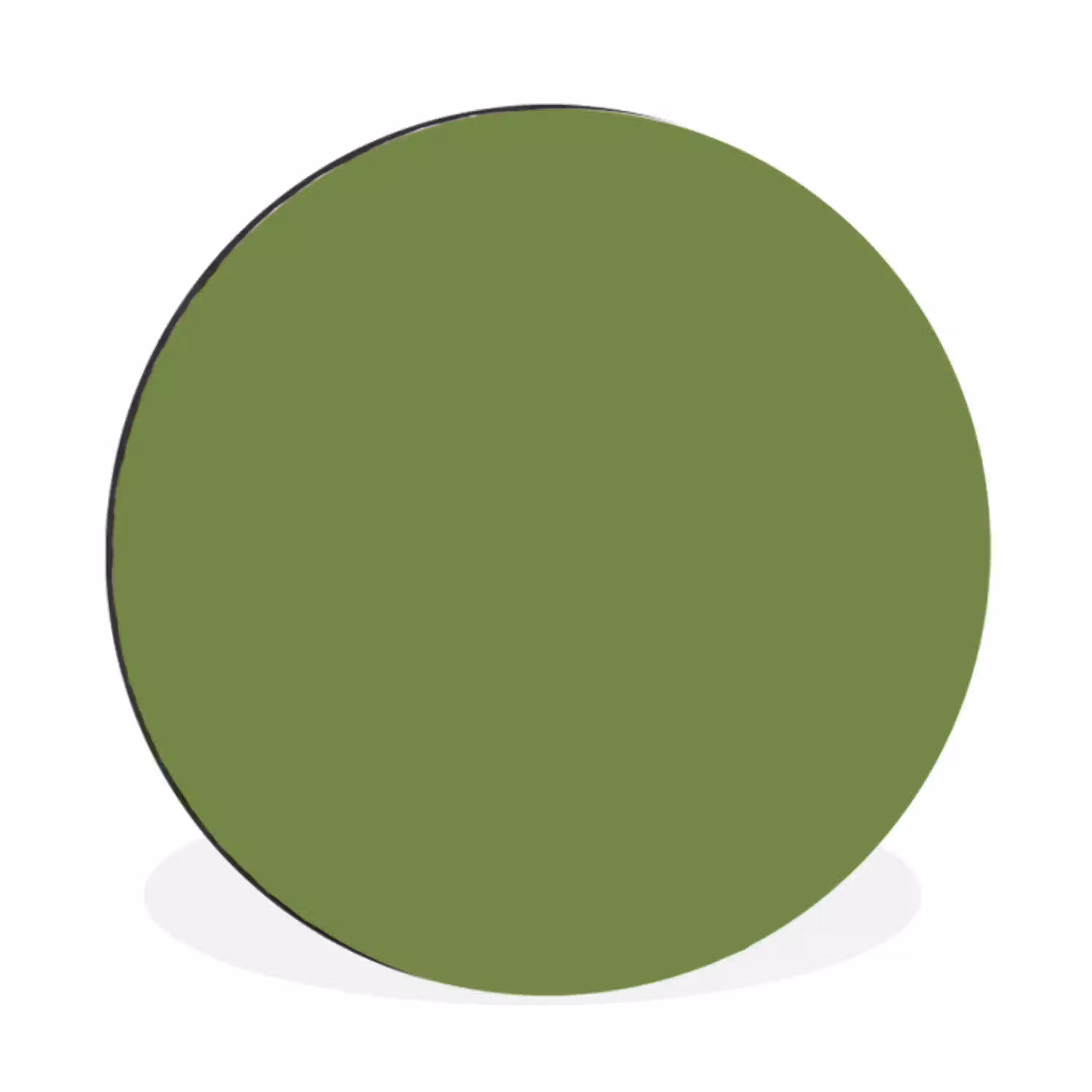 Moss - Green - Groen Wandcirkel aluminium klein 190 -3d