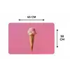 Hoorntje - Schepijs - Roze Placemat vinyl groot -specs