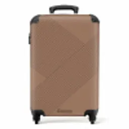 Minimal - Kruisende lijnen op warm bruin NBS - Handbagage koffer - Unisex middel -productfoto_recht