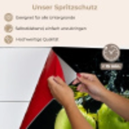 Appels - Fruit - Water - Zwart - Groen keuken achterwand spatscherm klein -spatscherm_DE