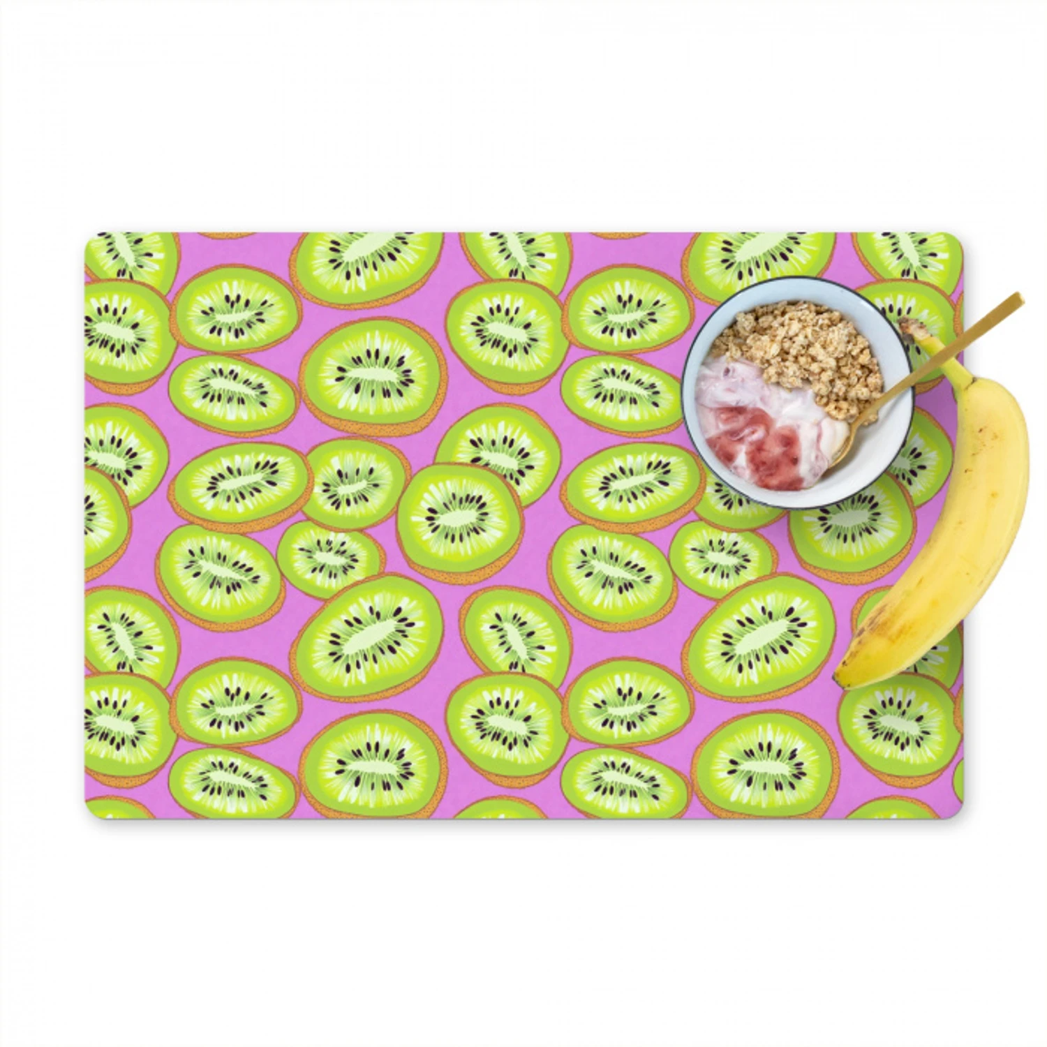 Kiwi - Speels - Groen Placemat vinyl groot 368 -zzzproduct_Kitchenyeah-website