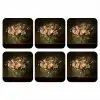 Glazen - Bloemen - Boeket - Kleuren onderzetter kurk middel -3d