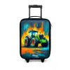 Tractor - Groen - Abstract - Penseelstreken Kinderkoffer - Zwart klein -3d