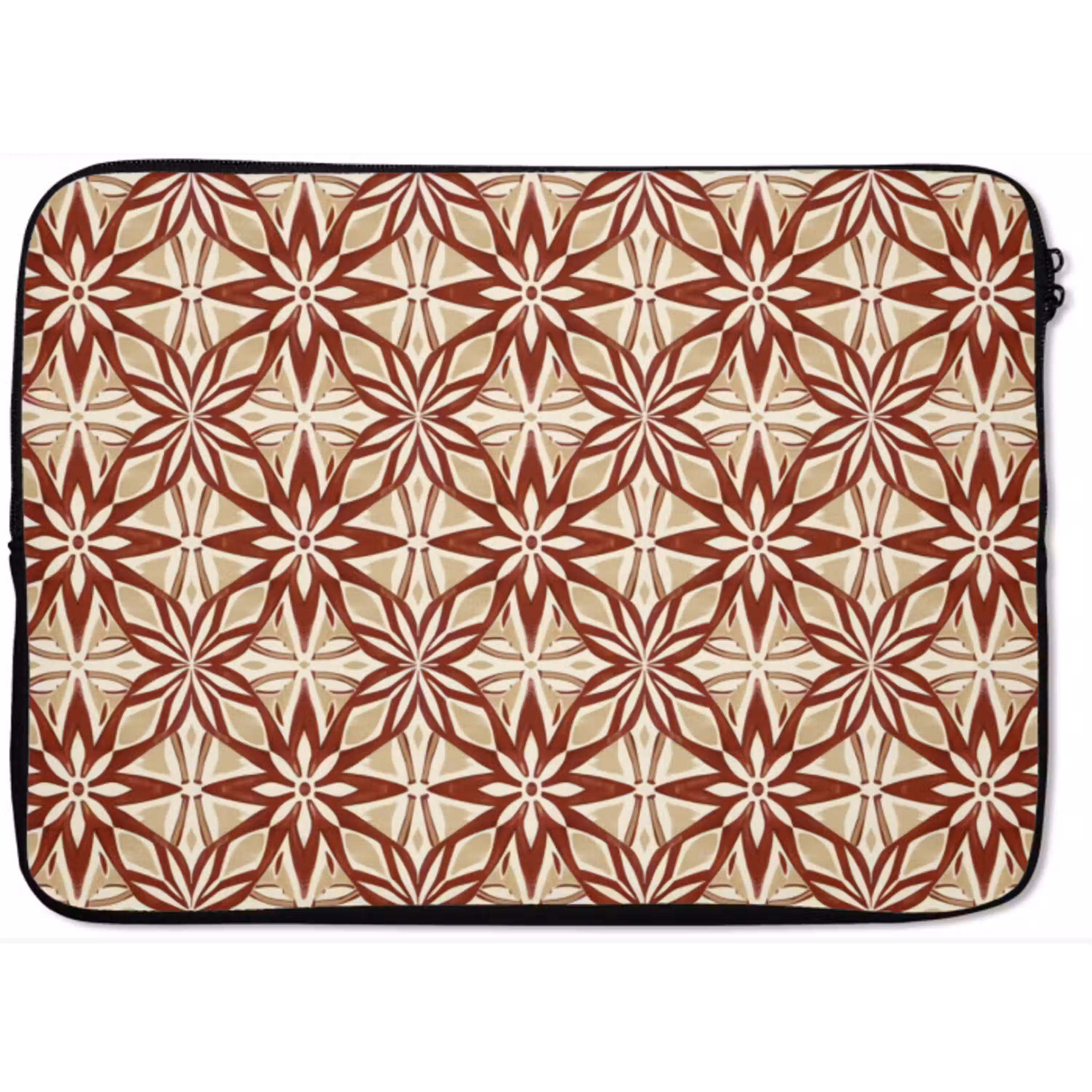 Bordeauxrood - Geometrisch - Tegel - Patroon laptophoes neopreen klein 279 -zkaufland3dotto