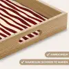 Golven - Rood - Patroon - Crème Dienblad Rechthoek middel 911 -USP_HandgreepNL