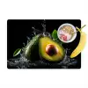 Avocado - Groente - Bladeren - Water - Zwart - Groen Placemat vinyl groot -zzzproduct_Kitchenyeah-website