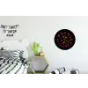 Bloemen - Oranje - Roze - Zwart Wandcirkel aluminium klein -kinderkamer