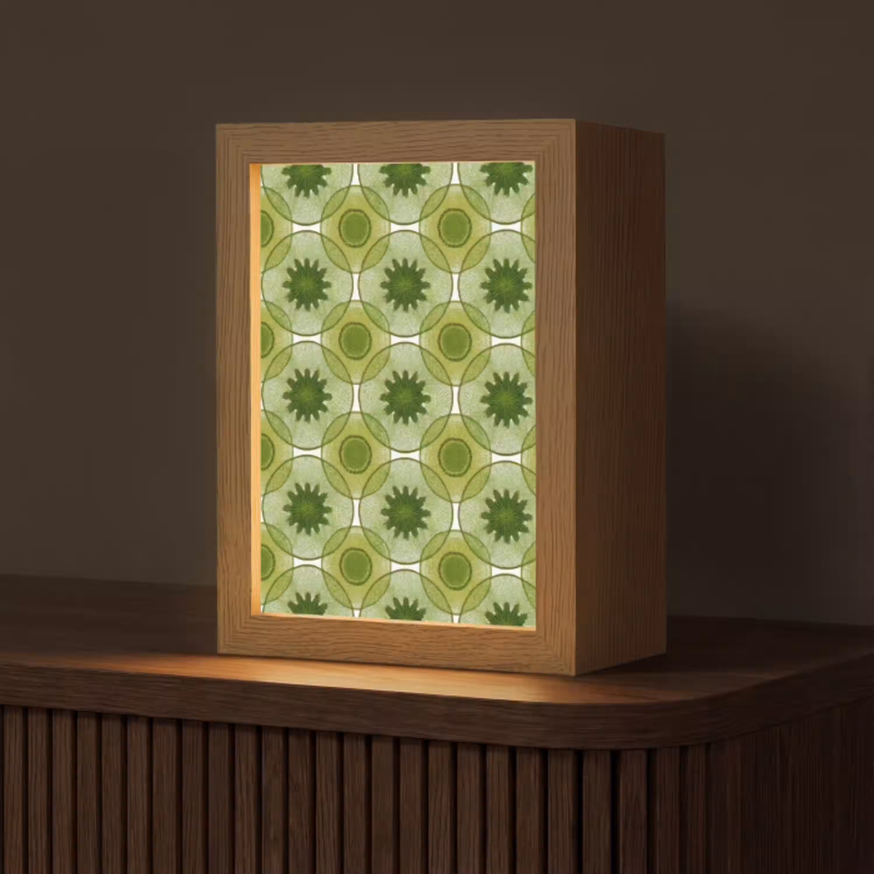 Cirkels - Patroon - Groen Light Box met kabel (Tafellamp) klein 925 -z3d_website