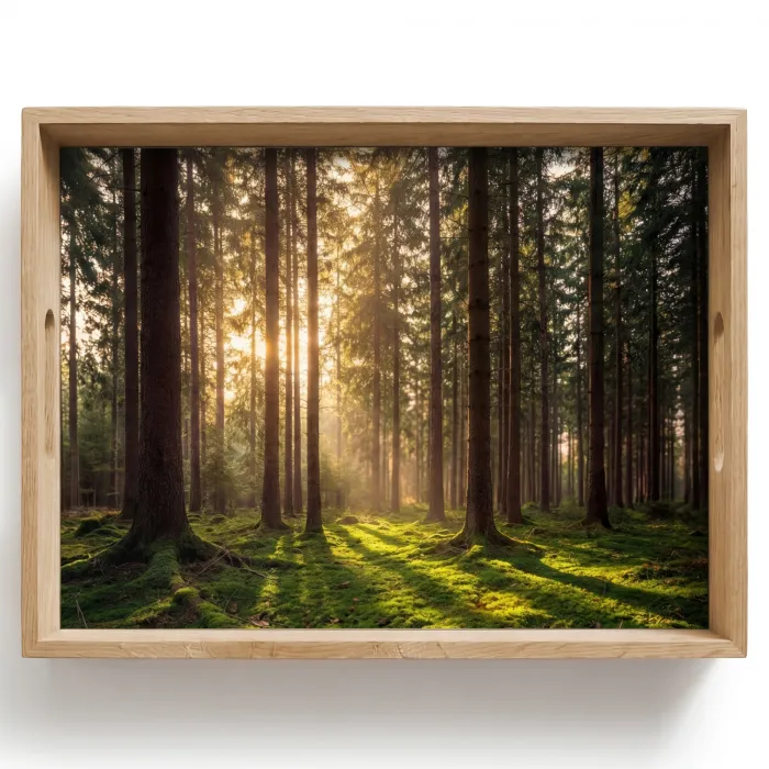 Bos - Gras - Zonlicht Dienblad Rechthoek middel -z3d_shopping