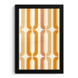 U-vorm - Retro - Oranje fotolijst zwart zonder passe partout klein 224 -3d