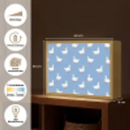Ganzen - Elegant - Blauw Light Box met batterij (Wandlamp) middel 907 -USP_websiteoverzichtDE