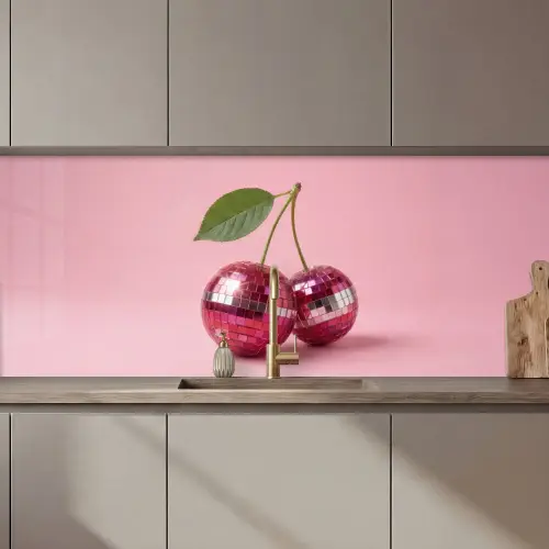 Disco - Kersen - Roze keuken achterwand 2 middel zz_3dshopping