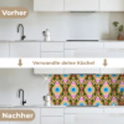 Design - Orient - Retro keuken achterwand 2 middel 871 -voor-na_DE
