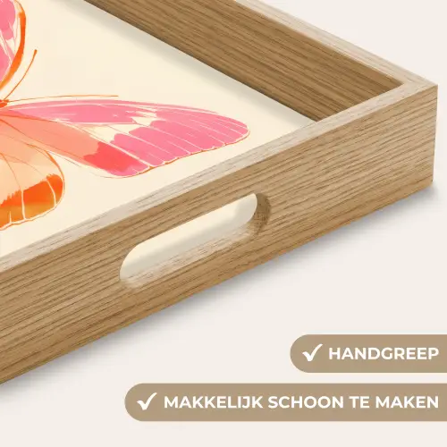 Oranje - Vlinder - Minimalistisch Dienblad Rechthoek middel -USP_HandgreepNL