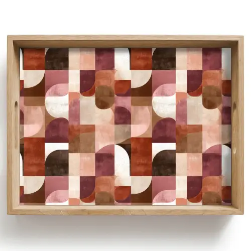 Geometrie - Modern - Retro Dienblad Rechthoek middel 911 -z3d_shopping