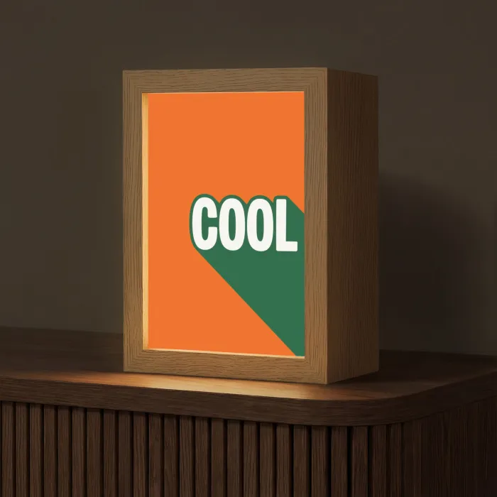 Cool - Oranje - Groen Light Box met kabel (Tafellamp) klein -z3d_website