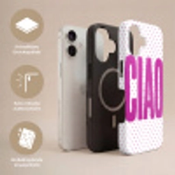 Ciao - Stippen - Roze - Wit Toughcase MagSafe Apple iPhone 17 klein -USP_Lagen_DE