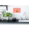 Illustratie - Bloemen - Rand - Roze Muursticker klein -keuken