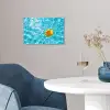 Badeend - Dobberen - Blauw poster papier klein -sfeer3